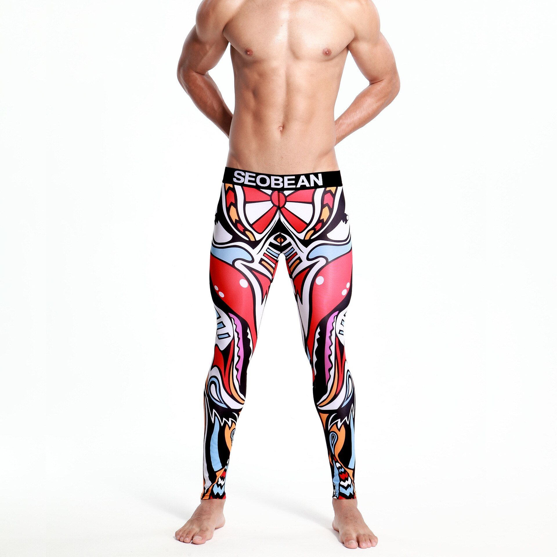 Thermal Underwear Bottom Long Johns Tight Legging Pants Trousers Render Calca Termica Masculina Man Fine Velvet Winter: red / XL