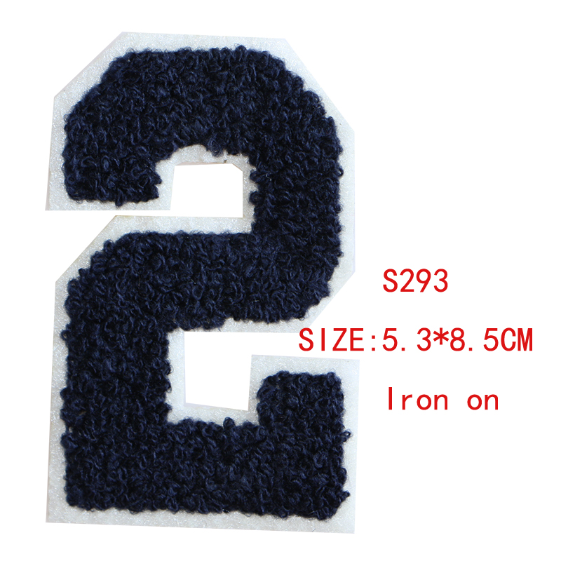 1 Stck Arabischen ziffern Englisch buchstaben Handtuch stickerei Symbol Eisen auf Patch für Kleidung DIY Streifen Kleidung Patchwork Brauch Abzeichen: S293