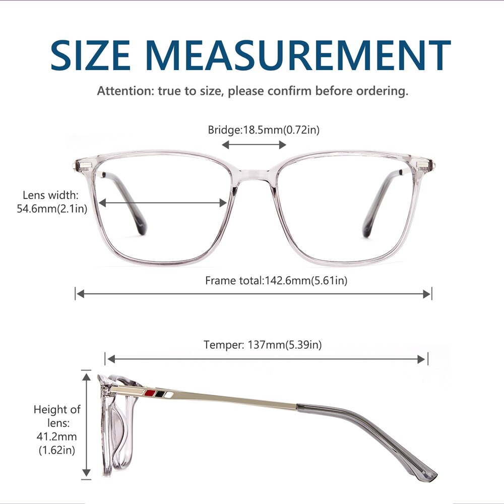 Lunettes d'ordinateur cyxus bloquant la lumière bleue pour femmes et hommes, lunettes anti-fatigue oculaire fashiontr 90 , verres transparents 8169: Gris (nouveau)