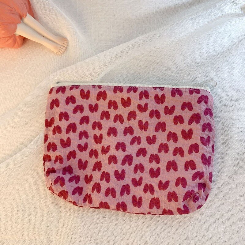 Women Canvas Cosmetic Bag Makeup Case Korean Make Up Pouch Necesserie Travel Organizer Bag Ladies Beauty Lipstick Coin Purse Bag