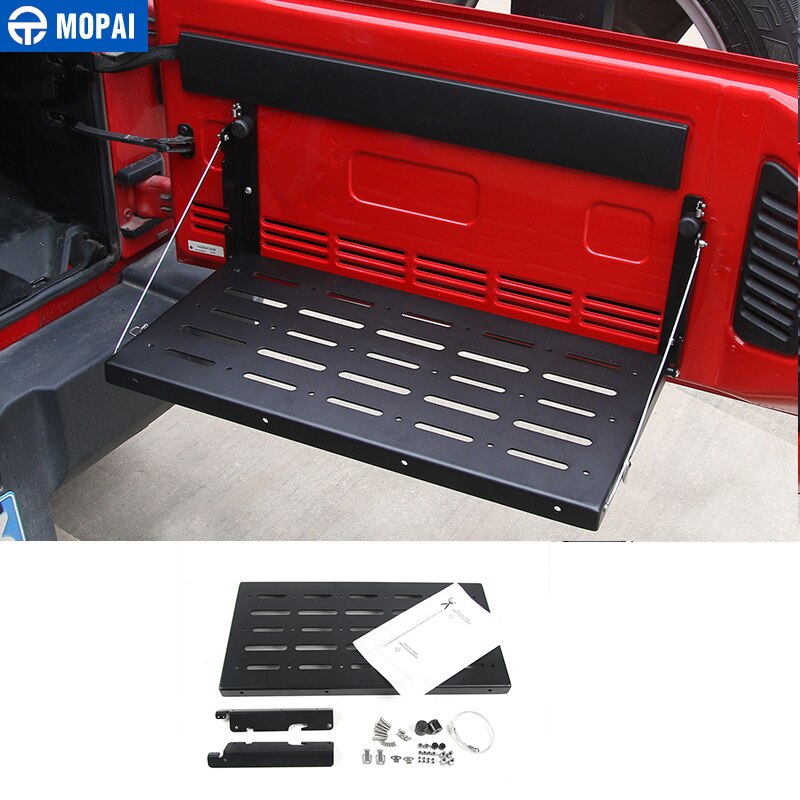 MOPAI Car Interior Trunk Rear Door Rack Cargo Luggage Carrier Shelf Storage Rack for Jeep Wrangler JK 2007 Accessories