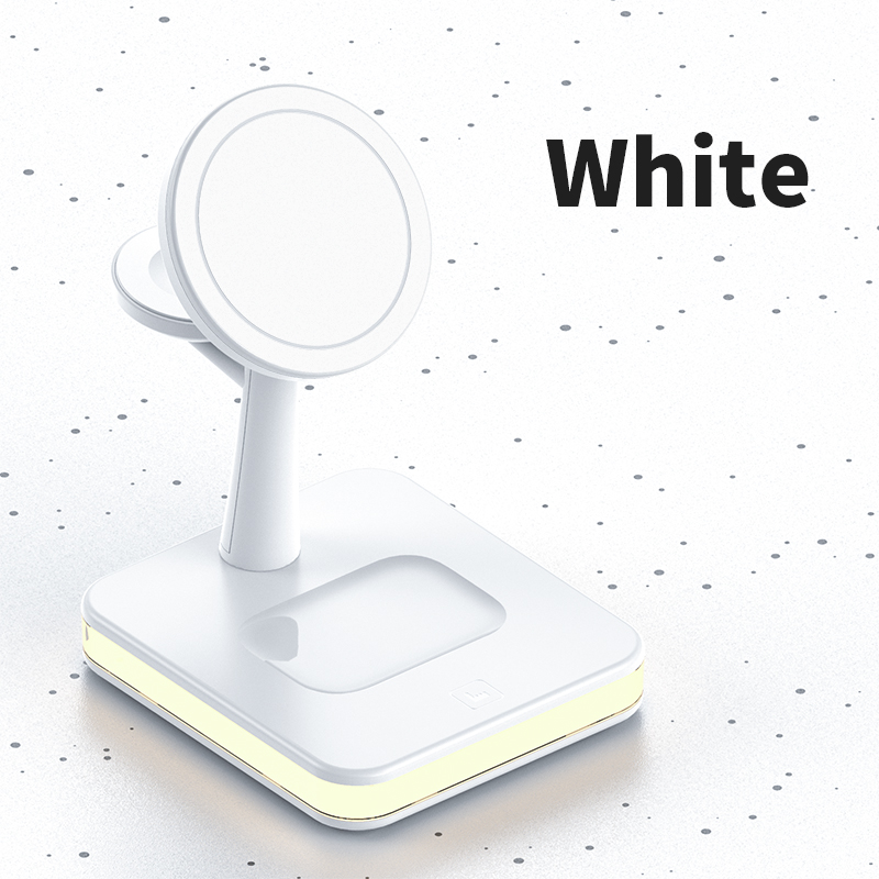 25w magnetische kabellose ladestationen für iphone 12 , iwatch und airpods pd  qc3.0, schnellladehalterungen, ladeständer: Weiß