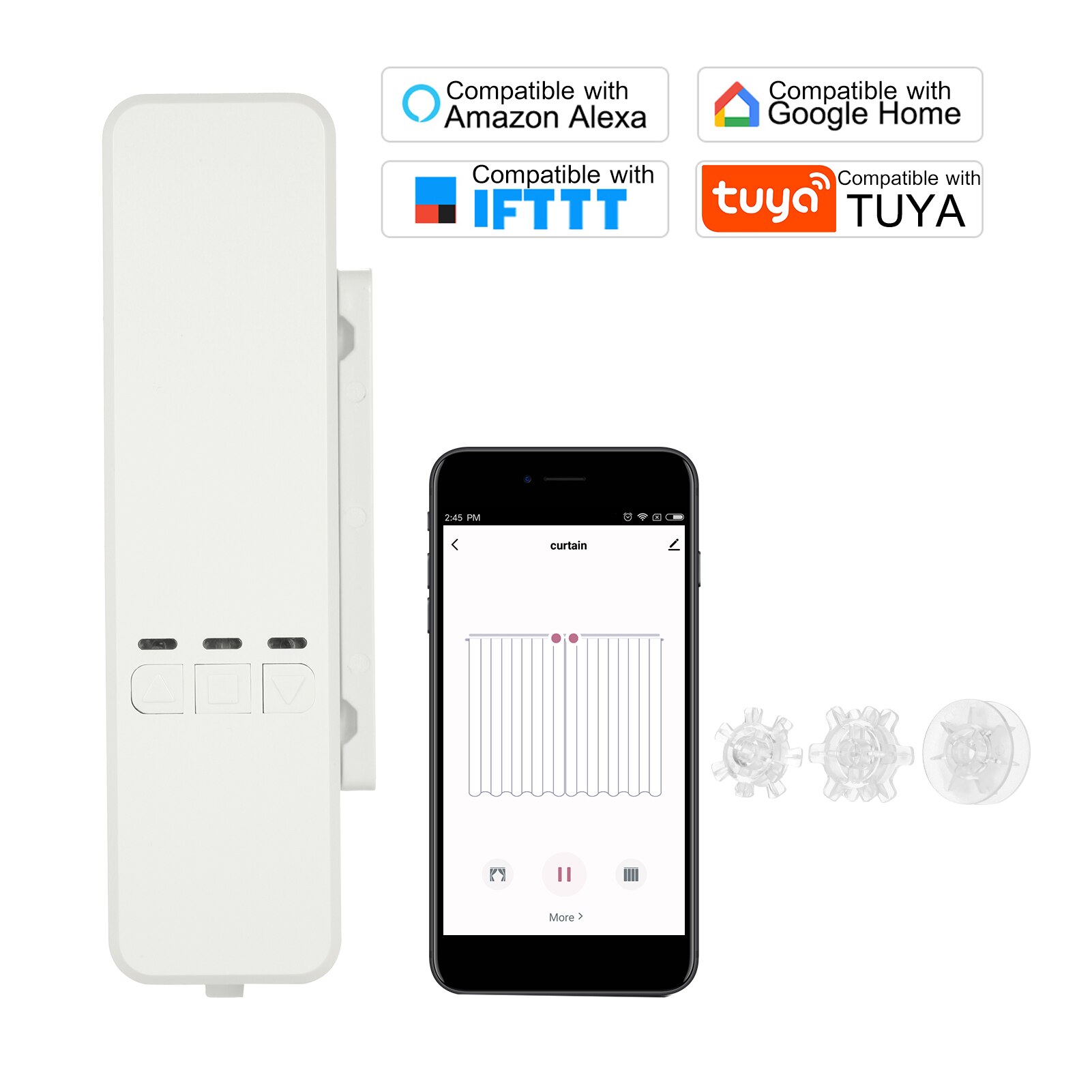 Motor de accionamiento de persiana enrollable, cadena motorizada inteligente, WiFi, Tuya, bricolaje, Compatible con Alexa, Google Home, aplicación de Control por voz