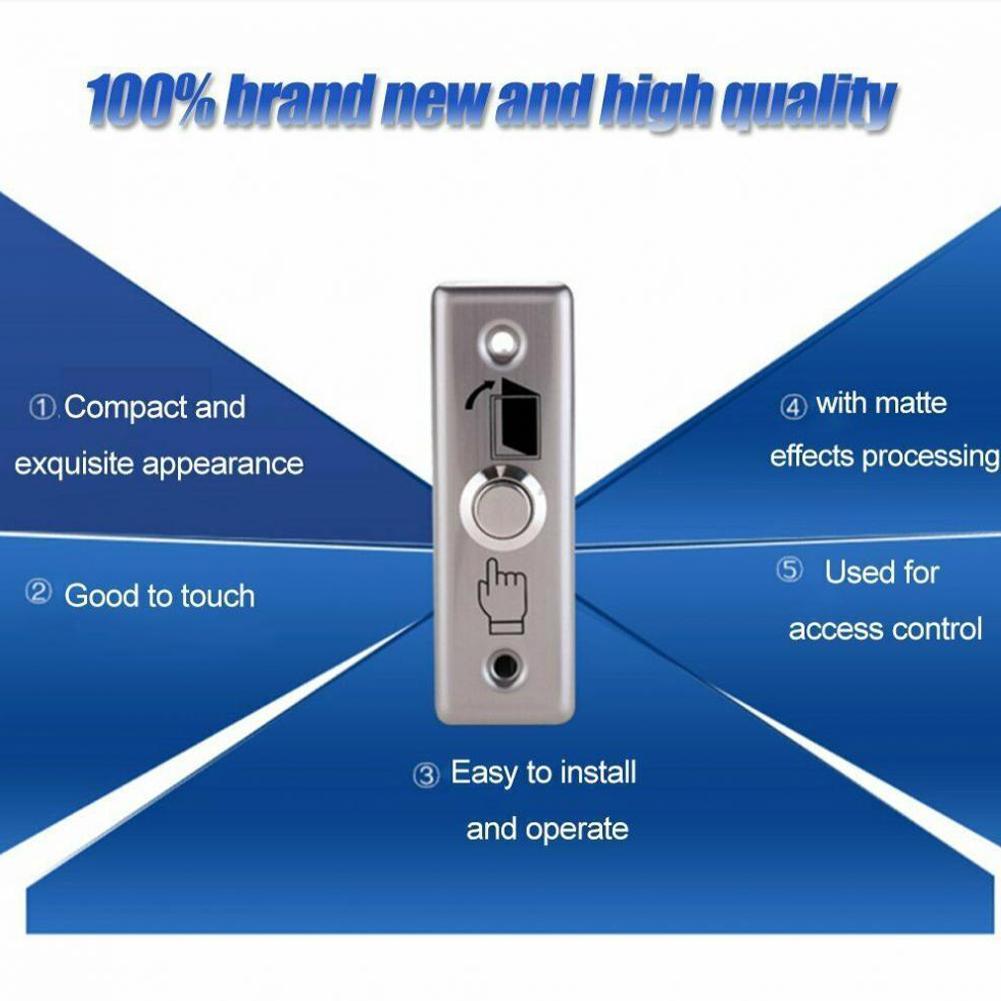 Exit Push Door Release Button Switch Stainless Steel Rectangle For Electric Magnetic Lock Door Access Control