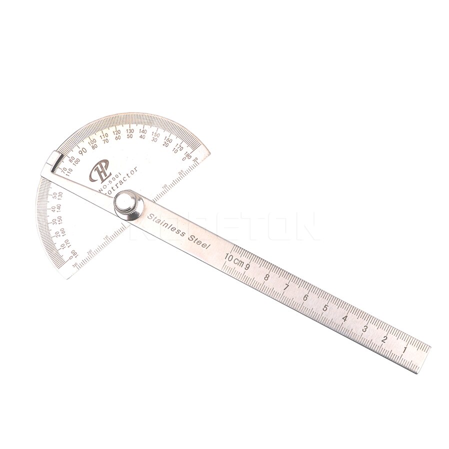 multifunction roundhead angle ruler Stainless Steel Protractor 180 Degree Adjustable Protractor Mathematics Measuring Tool