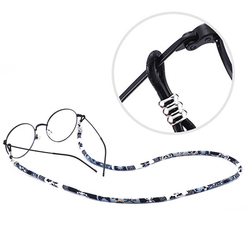 Lunettes de soleil pratiques coton cou chaîne cordon de retenue sangle lunettes porte-lanière haut de gamme ethnique corde lunettes chaîne
