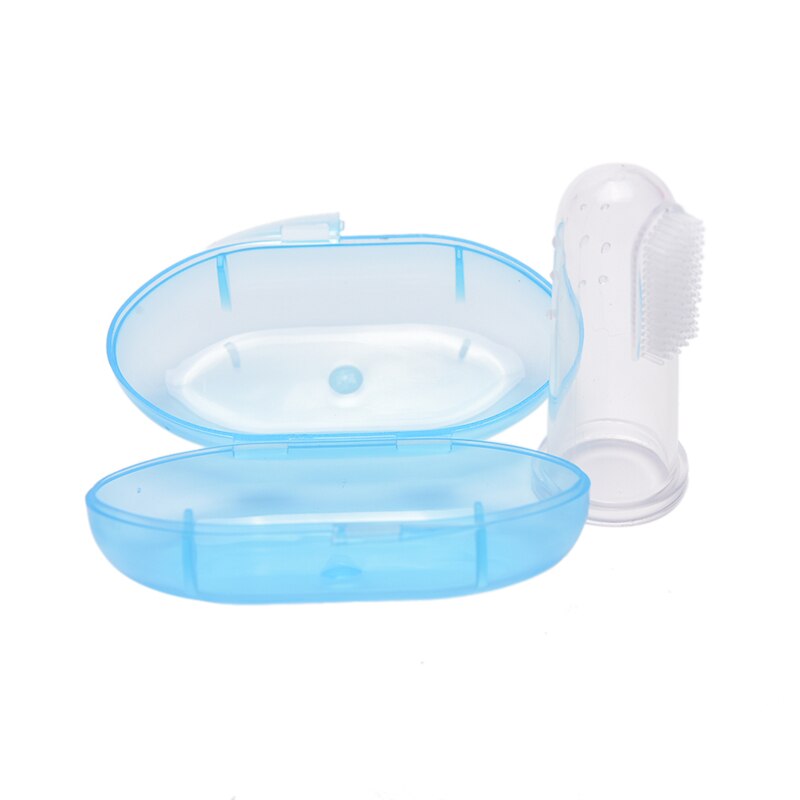 Baby Kids Baby Zachte Siliconen Vinger Tandenborstel Tanden Gom Massager Tandenborstel: BL