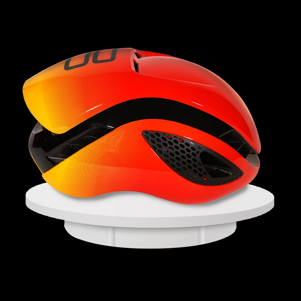 Fahrradhelm Ultraleichter Schutzhelm TT Zeitfahren Reiten Rennen Rennradhelm Fahrradhelm unisex Radfahren draussen Berg Straße: Braun
