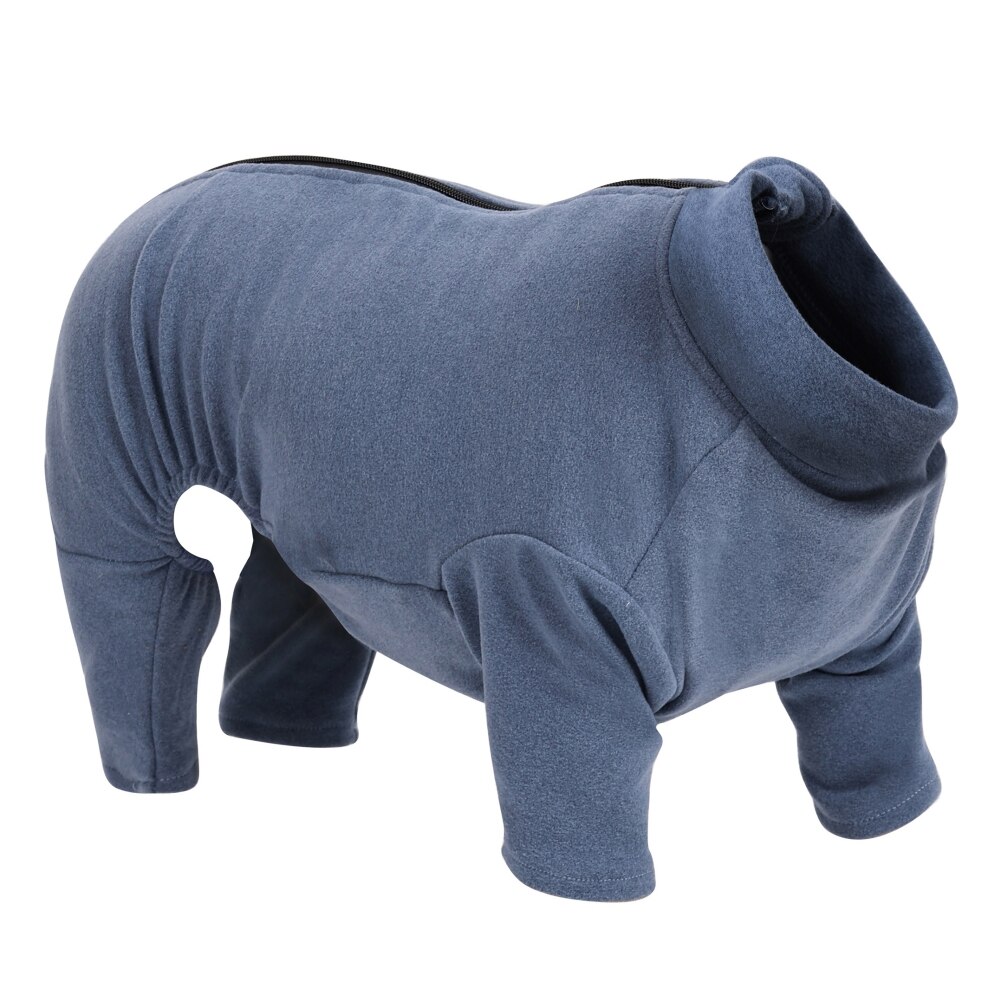Dog Surgical Recovery Suit Jumpsuit Dog Clothes Winter Warm Dog Homewear for Small Medium Large Dogs Male/Female Overalls: Blue / L