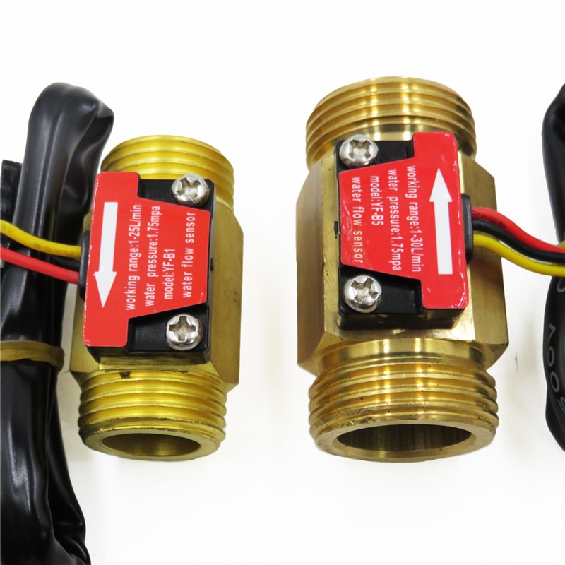 Flow Sensor G3/4" DN20 Copper Hall Effect Liquid Water Flow Sensor Switch Flow Meter