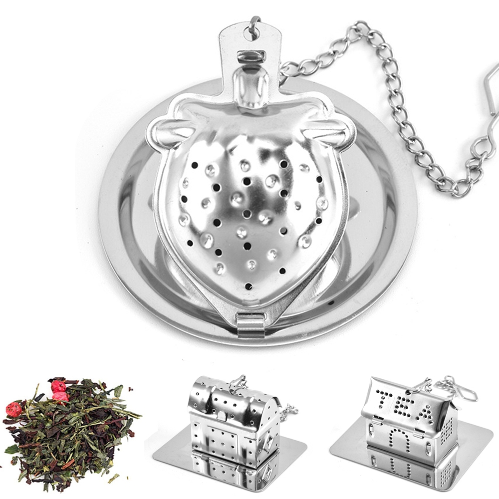 1 Pc Star Moon Tree Shapes Tea Infuser Stainless Steel Reusable Metal Tea Bag Filter Tea Strainer