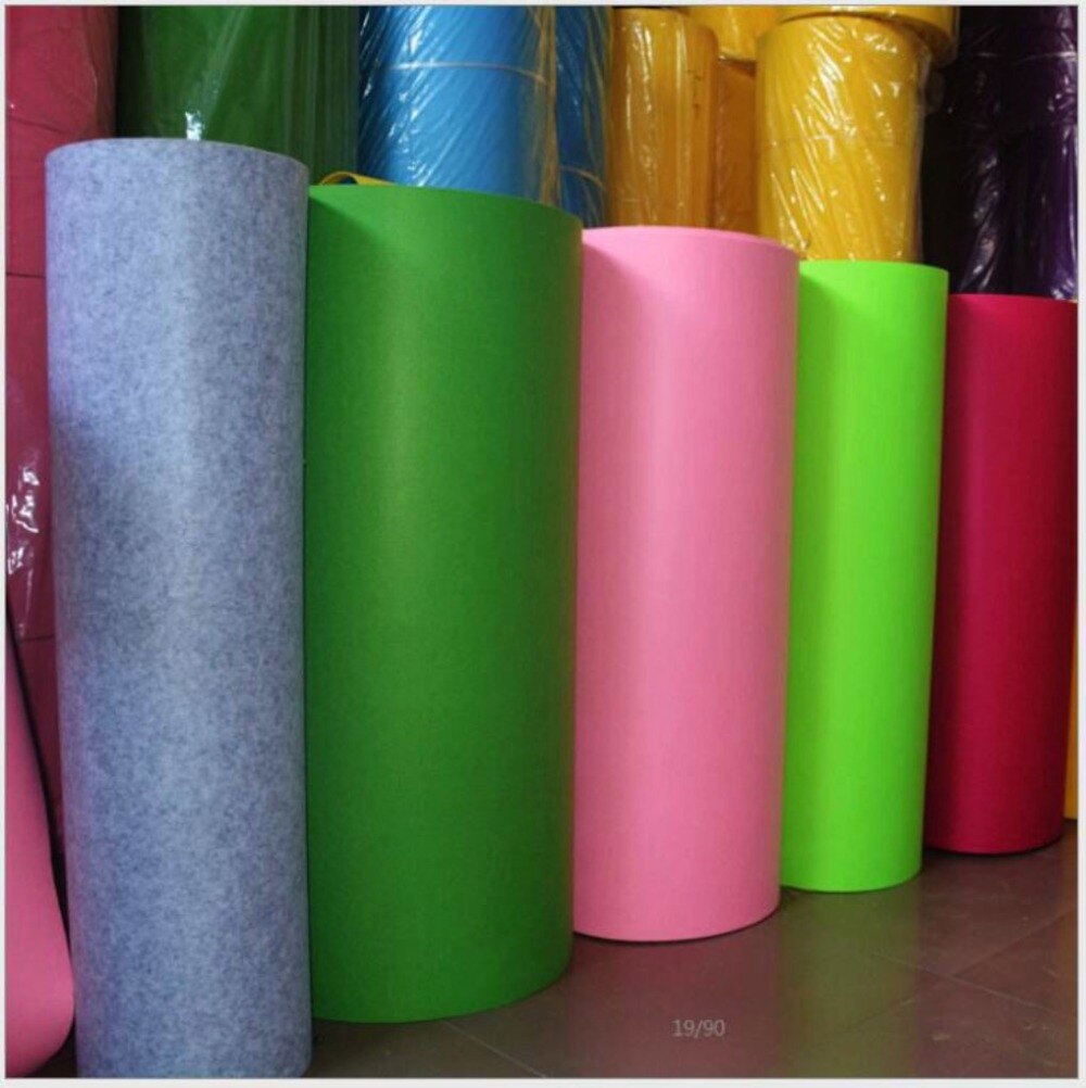 Stor 20 x 20cm farve diy ikke-vævet filt stof klud filt filtro polyester akryl nonwoven stoffer håndlavet sy tilbehør