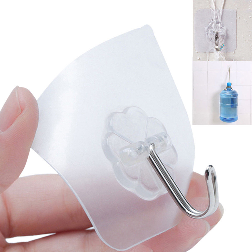 2 uds. Colgadores con forma de gancho ventosa extraíble para baño, cocina y pared