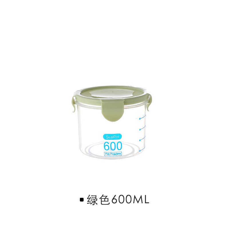 Food Storage Box Plastic Kitchen Food Cereal Grain Bean Rice Storage Box Container Bottle Case Kitchen Organize Tools: 01 600ml
