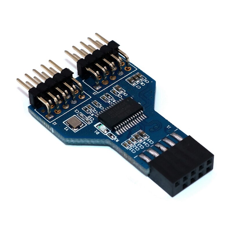 3-Port USB 2.0 Hub Module Vertical Installation for Desktop, Keyboard, Mouse, USB Flash Drive