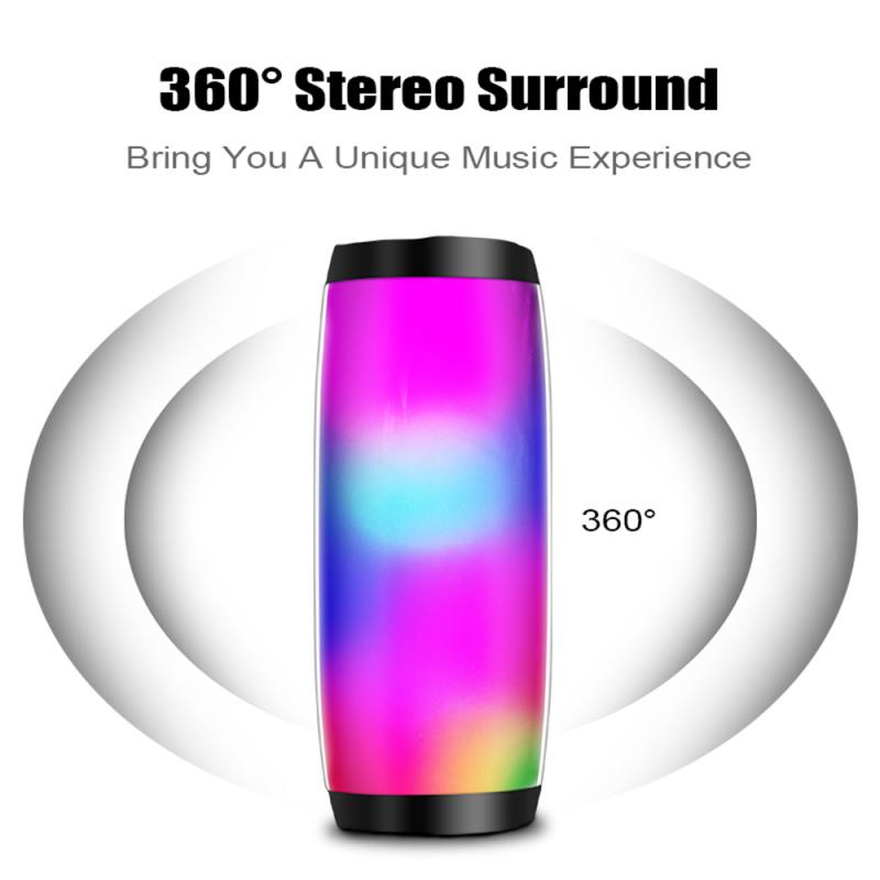 Draagbare Luidsprekers Bluetooth Kolom Draadloze Bluetooth Speaker Krachtige Outdoor Bass Speaker Met Led Light Ondersteuning Aux Tf Fm