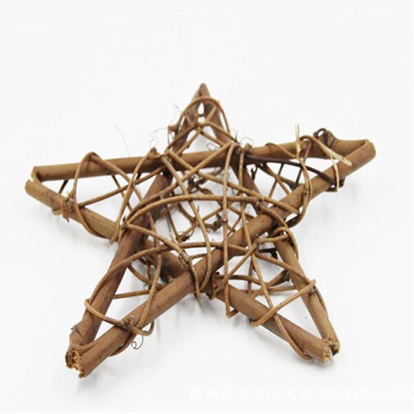 Natural Grapevine Wreath Star Heart Ring Shape DIY Crafts Base for Christmas Wreath Garland Home Decoration: star / 30cm