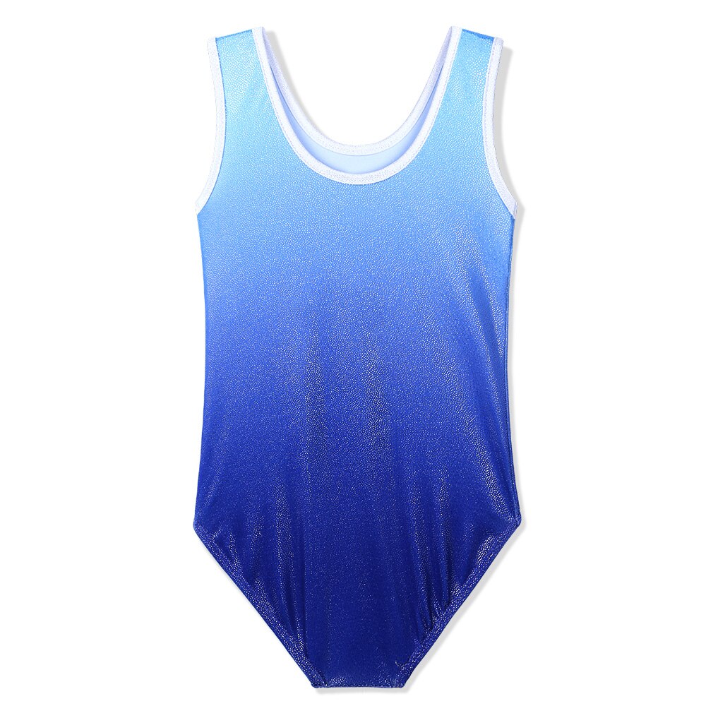 Baohulu barn flickor balett gymnastik trikå gnistrande brev tank polyester ärmlösa trikåer för flickor barn danskläder