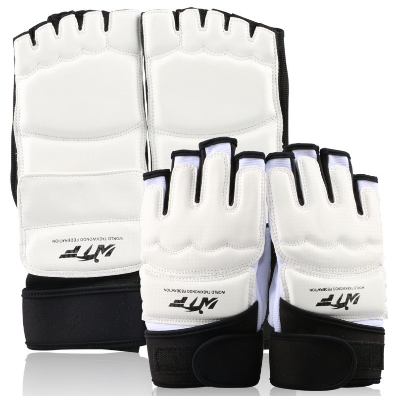 Manopla de Taekwondo para manos y protección de los pies manopla de mitad de dedo guantes protectores de Taekwondo guantes de boxeo de Karate