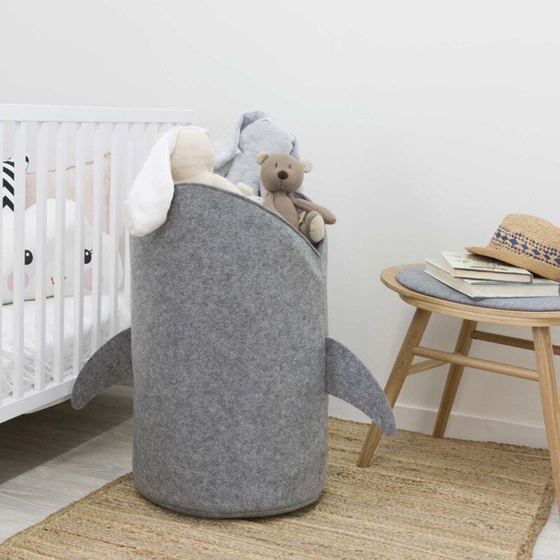 Ins Nordic Cartoon Shark Vorm Inklapbare Pasgeboren Baby Slaapkamer Decor Mand Tas Voor Speelgoed Kids Pasen Verjaardagscadeautjes