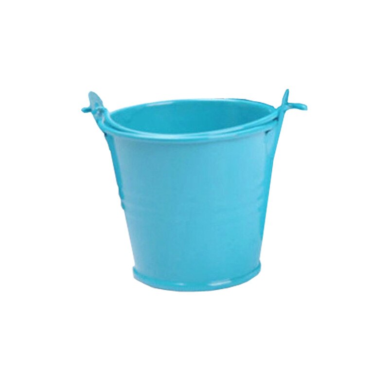 5.6*5.6*4cm små blikspande jern tønde blik mini balje dekorative fustager anti-deform lyse solid holdbar boligindretning: Havblåt