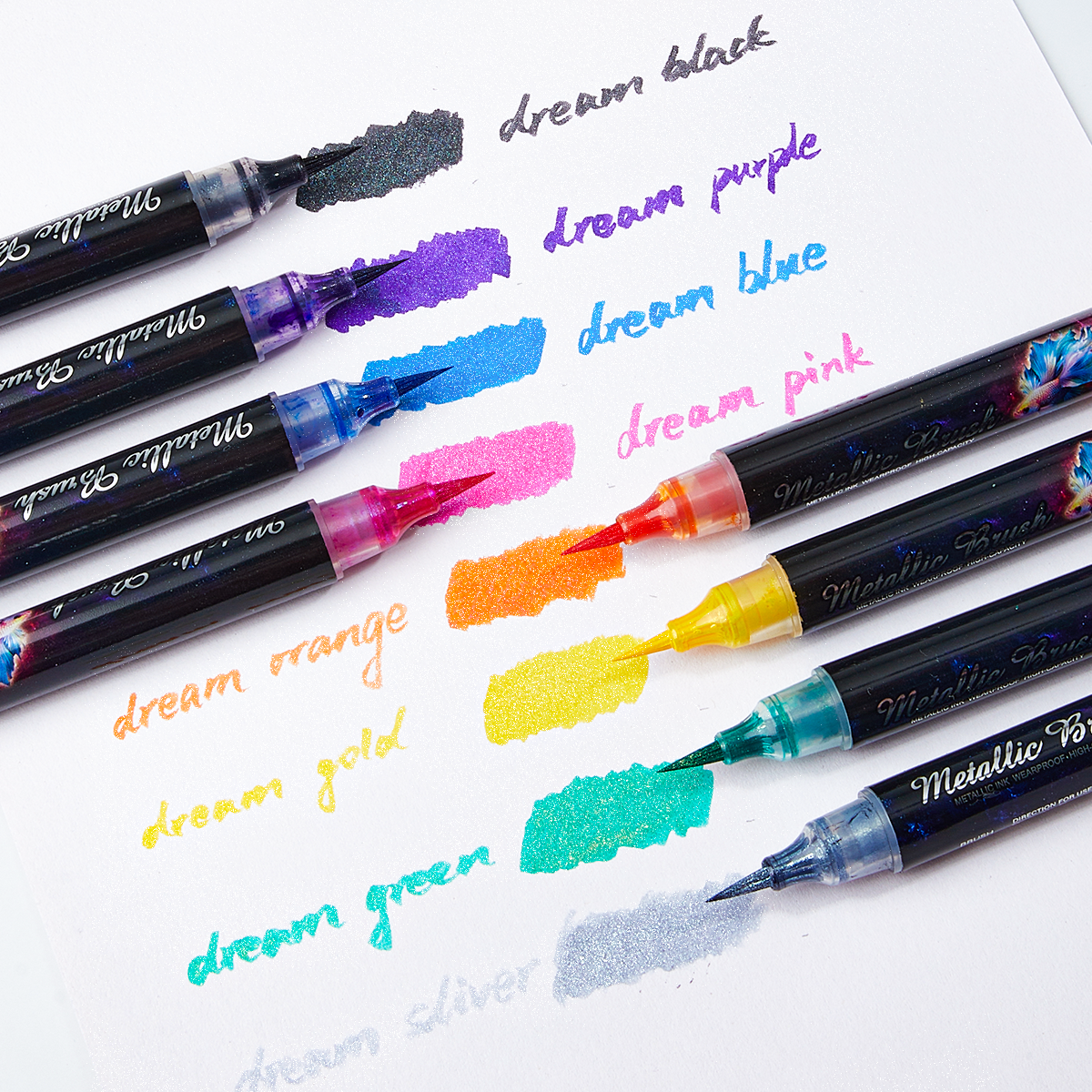 8 Stück Click Flash Markierungsstift DIY Album Stift Handjournal Grußkarte Schreiben Flash Pen geeignet für Malerei Weihnachten H