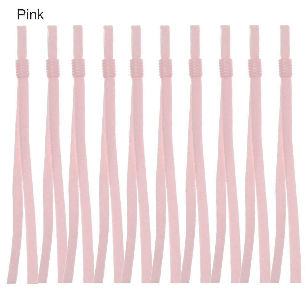 50PCS Candy Farbe Einstellbar Maske Schnalle Masken Befestigung Band Schnur Elastische Nähen Seile DIY Handwerk Mund Masken Schal Seil string: Pink