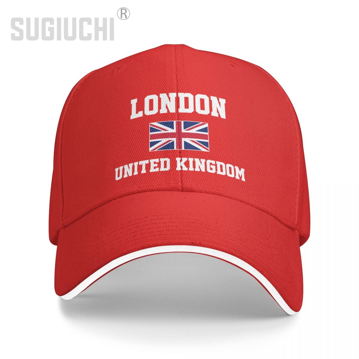 Baseball Cap United Kingdom London Capital Men Women Unisex Hip Hop Sandwich Caps Snapback Golf Hat Fishing: Red