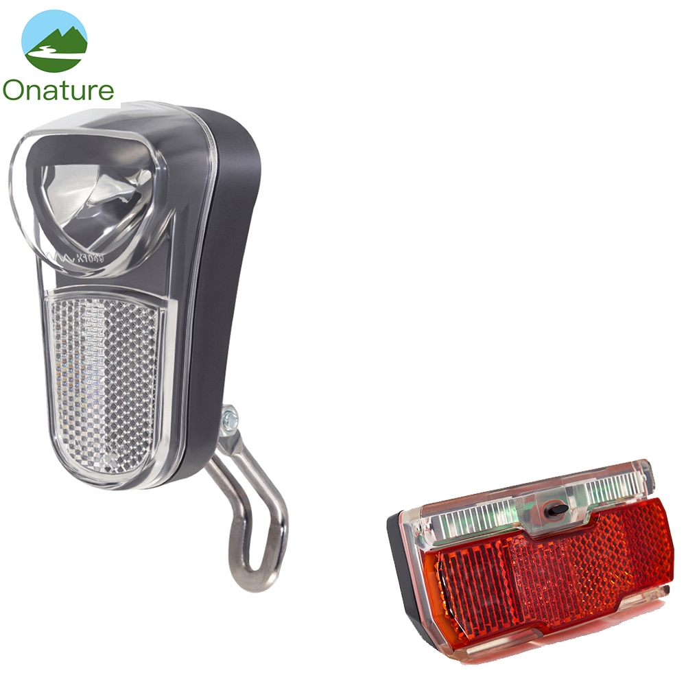Onatura, luz de led para bicicleta, uso aaa, pilhas stvzo, farol de bicicleta, 200 lúmens e transporte ebike, luz traseira