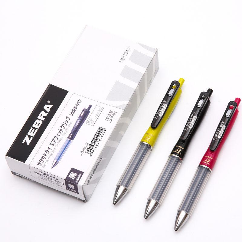 1Pcs ZEBRA Gel Pen JJZ49 SARASA Dry AirFit Air Cushion Anti-Fatigue 0.5 mm Refill Replaceable Soft Holder Press Black Water Pen