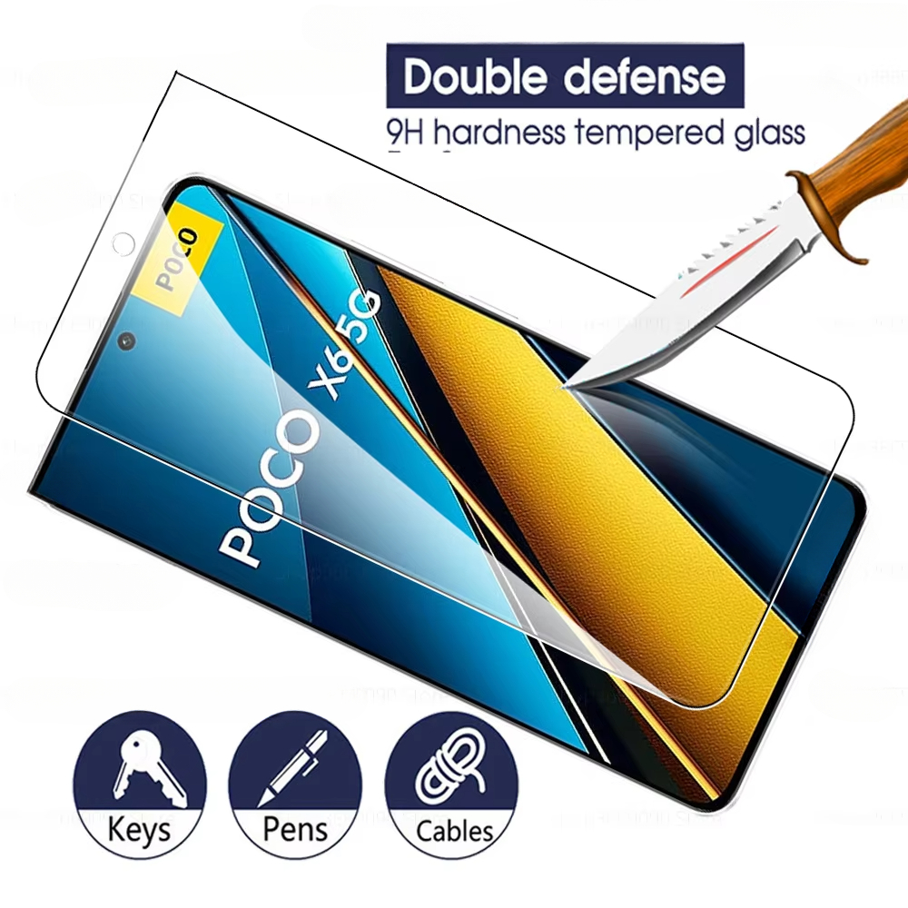 Protector de pantalla de vidrio templado 8 en 1 Pocox6 Poko Little X 6 Pro X6pro para Xiaomi Poco X6 5G