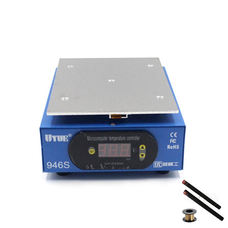 Uyue 946s forvarmestation 220/110v 400w 140 x 200mm lcd digital skærm platform varmeplade til telefon reparation skærm separator