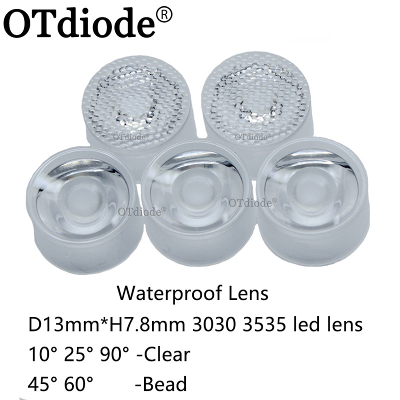 13mm 3535 CREE XPE XPE2 XPG XPG2 XTE Epi LED/Semi LED 3535 LED lentille étanche 3030 puce Diode clair perle Surface intégrée lentille
