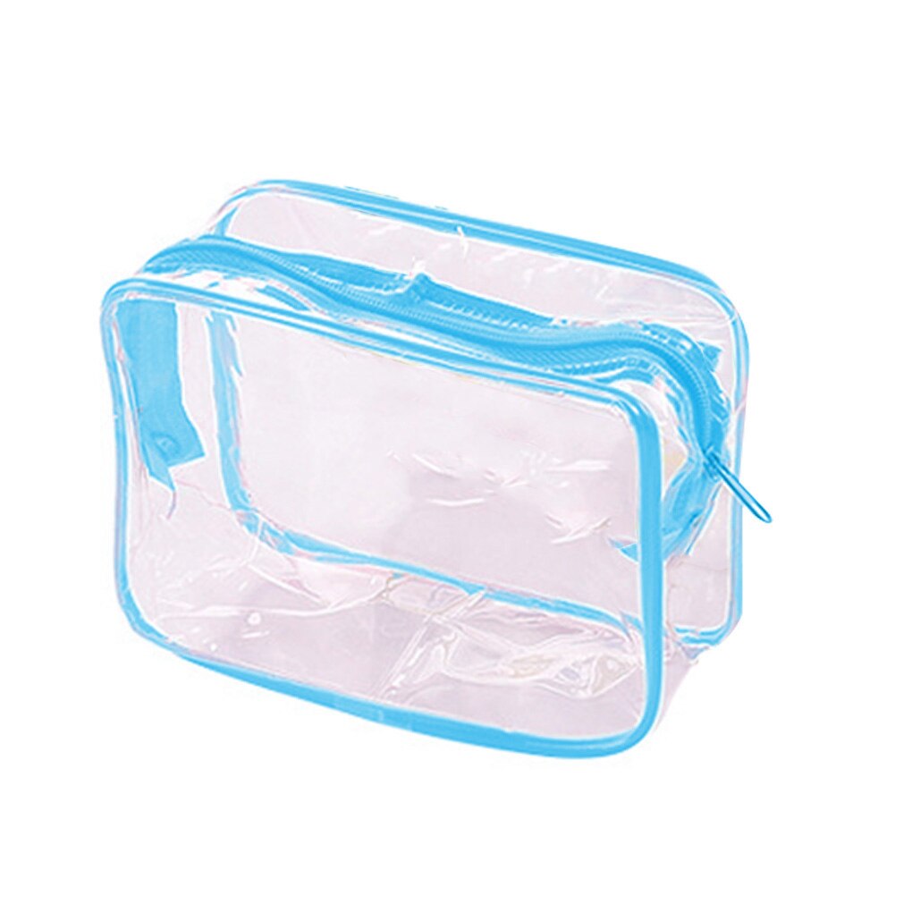 Bolsa de cosméticos transparente de PVC, organizador de viaje para mujer, bolsa de maquillaje transparente con cremallera, estuche de belleza, bolsa para maquillaje, bolsas de baño y lavado, bolso de mano: NO3 / S