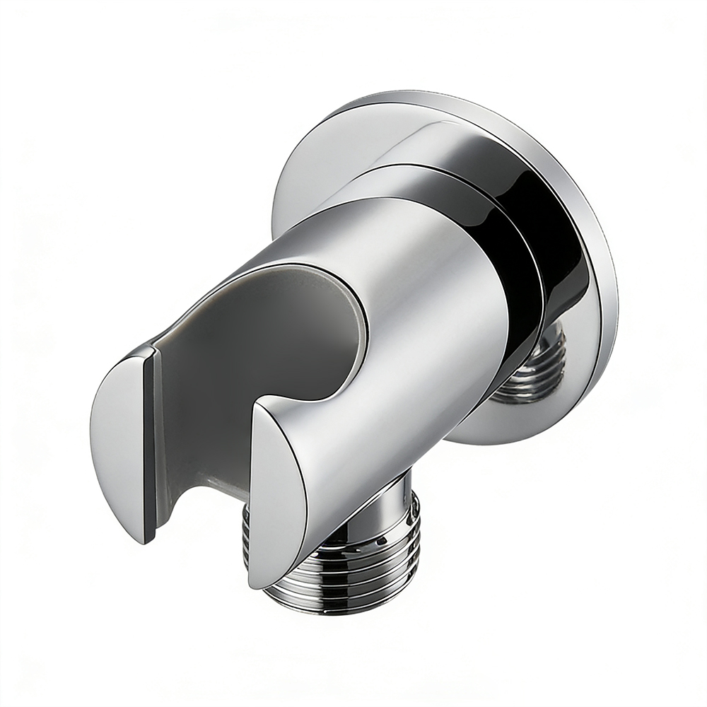 Sort rund messing vægmonteret badeværelse armatur udskiftning brusekabine