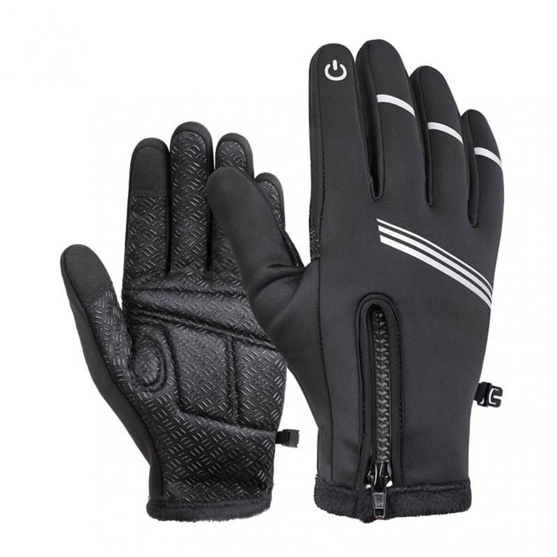 Oplaadbare Verwarmd voor Skiën Fietsen Outdoor Winter Sport Touchscreen Compatibele Thermische Wanten voor en, Zwart, One size