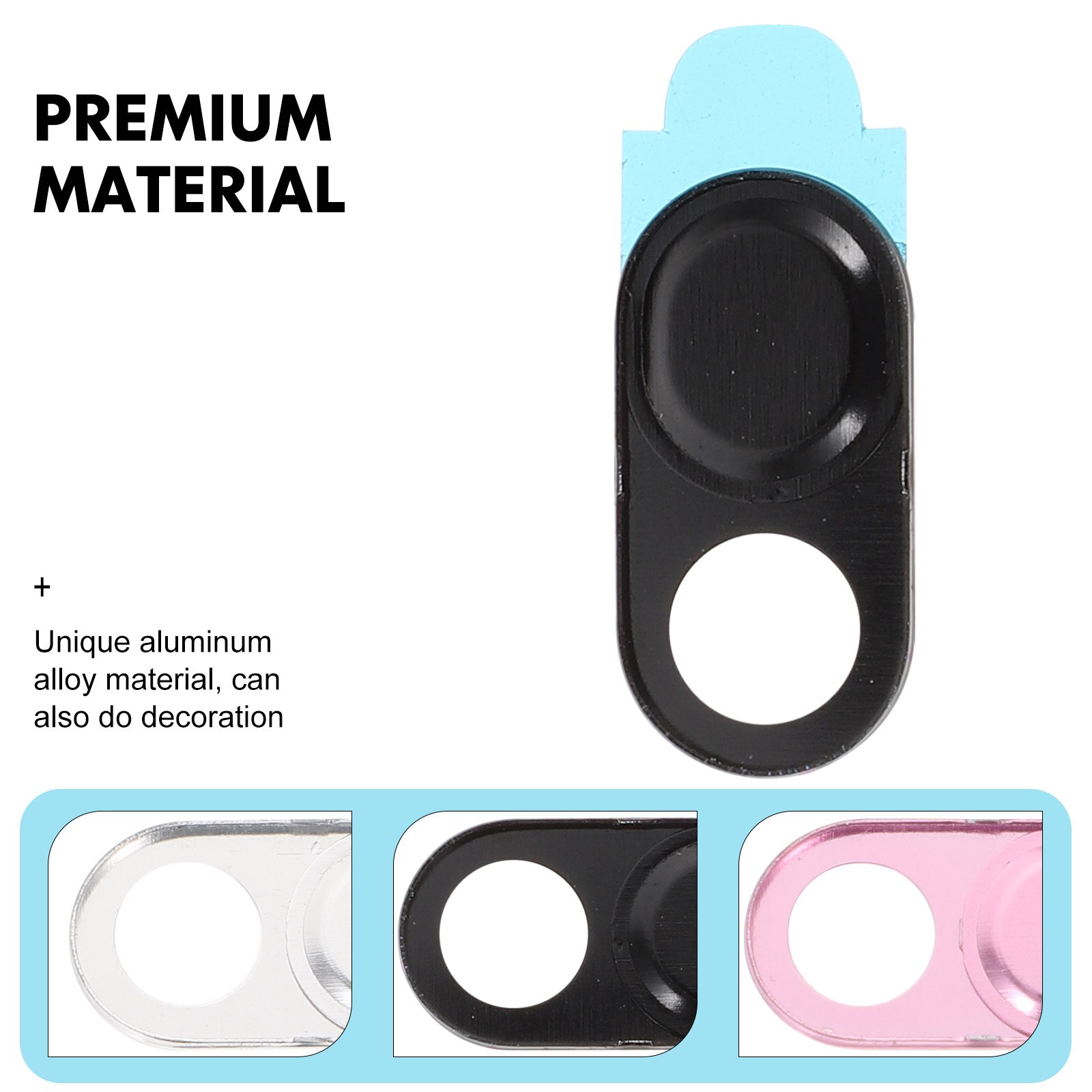 3Pcs Eenvoudige Stijl Camera Slide Cover Duurzaam Privacy Protector Webcam Cover