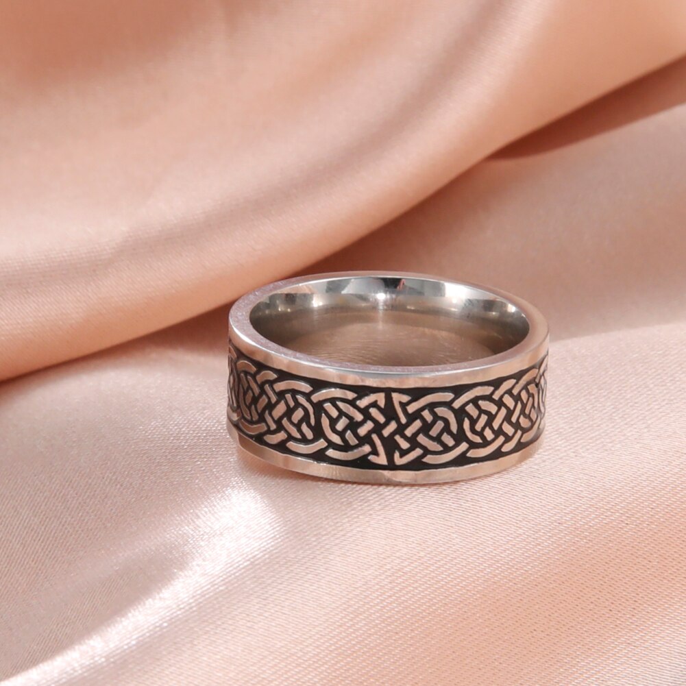 Skyrim Vintage Ierse Celtics Knoop Ring voor Mannen Vrouwen Rvs Paar Cool Vinger Ringen Partij Sieraden 2025