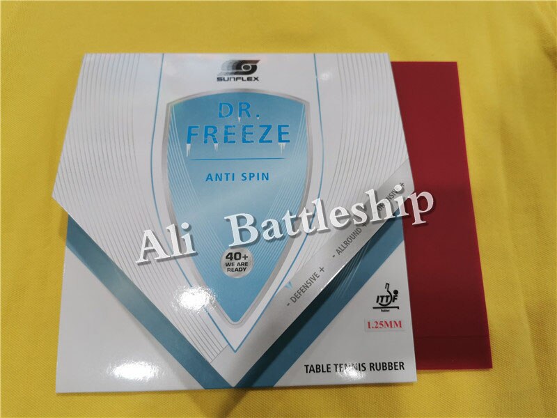 SUNFLEX DR.FREEZE ARC-PROOF Anti-arc (Anti-loop, Anti Spin, Defensive) Anti Power Rubber with Sponge 1.25mm Cake Sponge Light
