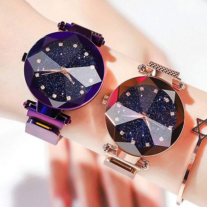 Luxury Magnetic Women Watches Starry Sky Watch Women Diamond Female Quartz Ladies Wristwatches Clock Zegarek Damski reloj mujer