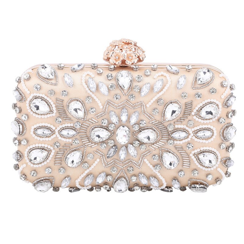 Dames Diamant Avondtasje Vrouwen Kralen Diamant Avondtasje Party Bruid Clutch Schoudertas Belangrijkste Push