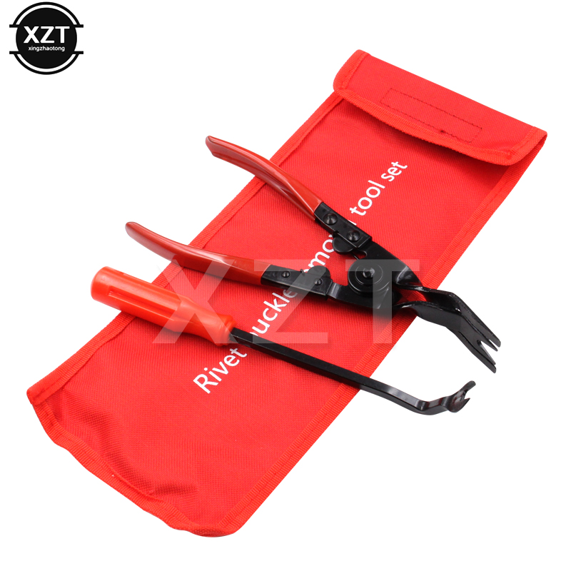 Outil de retrait de décapant de panneau de porte de voiture de fixation automatique en acier et en Nylon de 3 pièces