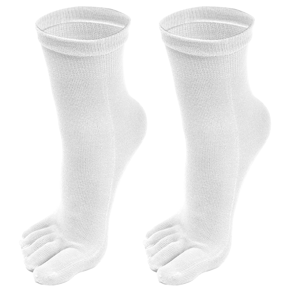 1/5 pares de calcetines de cinco dedos calcetines de algodón transpirables Unisex deportes correr sudor absorbente antibacteriano tobillo calcetines: XXS / Negro Azul
