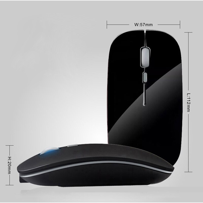 Erilles-ratón óptico inalámbrico recargable, periférico ultrafino, USB 2,4G, para ordenador, portátil y PC