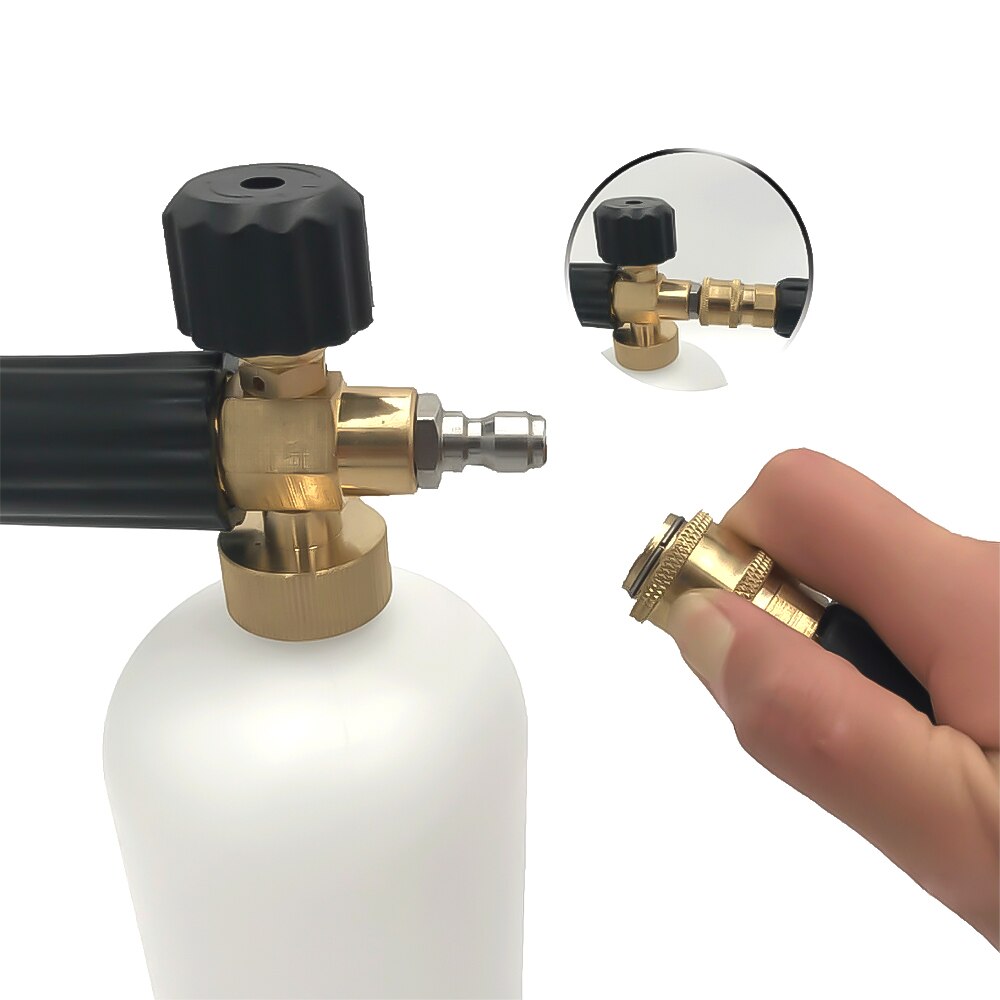1l bil skum tvätt snö skum lans skum munstycke skum kanon skum generator bilvård damm smutsborttagare för högtryckstvätt