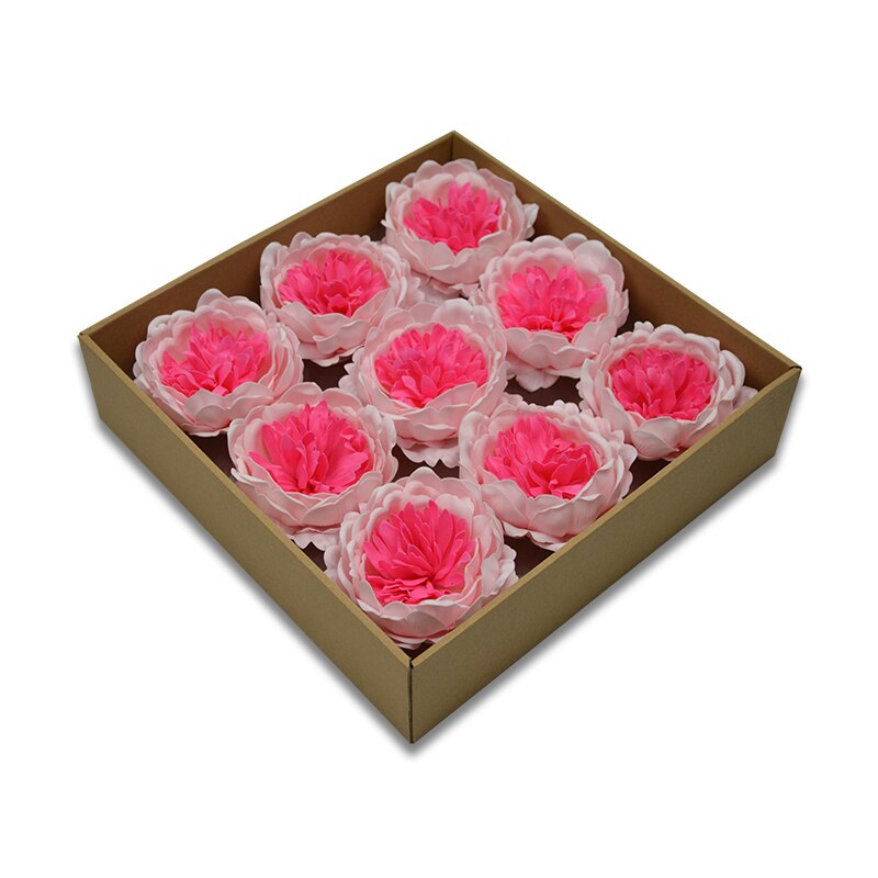 8cm pas cher nouvelle grande pivoine têtes beauté Rose mariage Bouquet décor à la maison savon à la main fleurs Art: Mixed pink