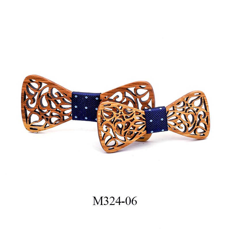 Eltern-Art Nette freundlicher Jungen Holz Fliege freundlicher Schmetterling Typ Bogen krawatten Mädchen Holz Bogen krawatten für männer einstellen Corbatas Para hombre: M324-6