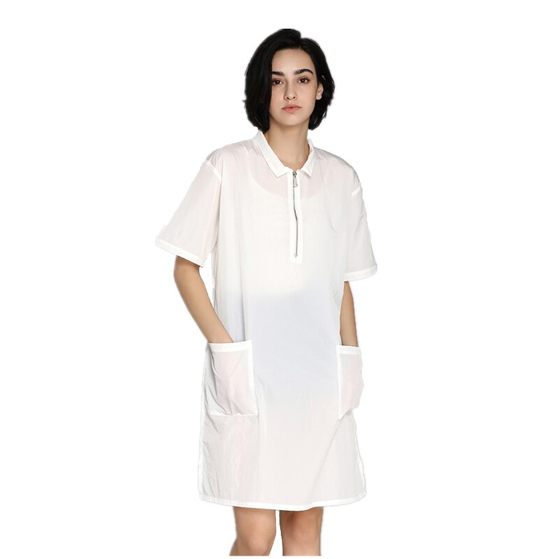 Salon Hairdresser Haircut Smock Gown Barber Hairdressing Perm Overalls Apron Pet Grooming Waterproof Work Clothe: G007-White