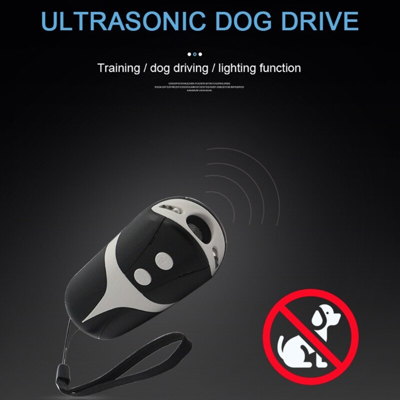 Handheld Multifunctionele Hond Repellent Led Ultrasone Infrarood Hond Deterrent Anti Hond Blaffen Apparaat Bark Training