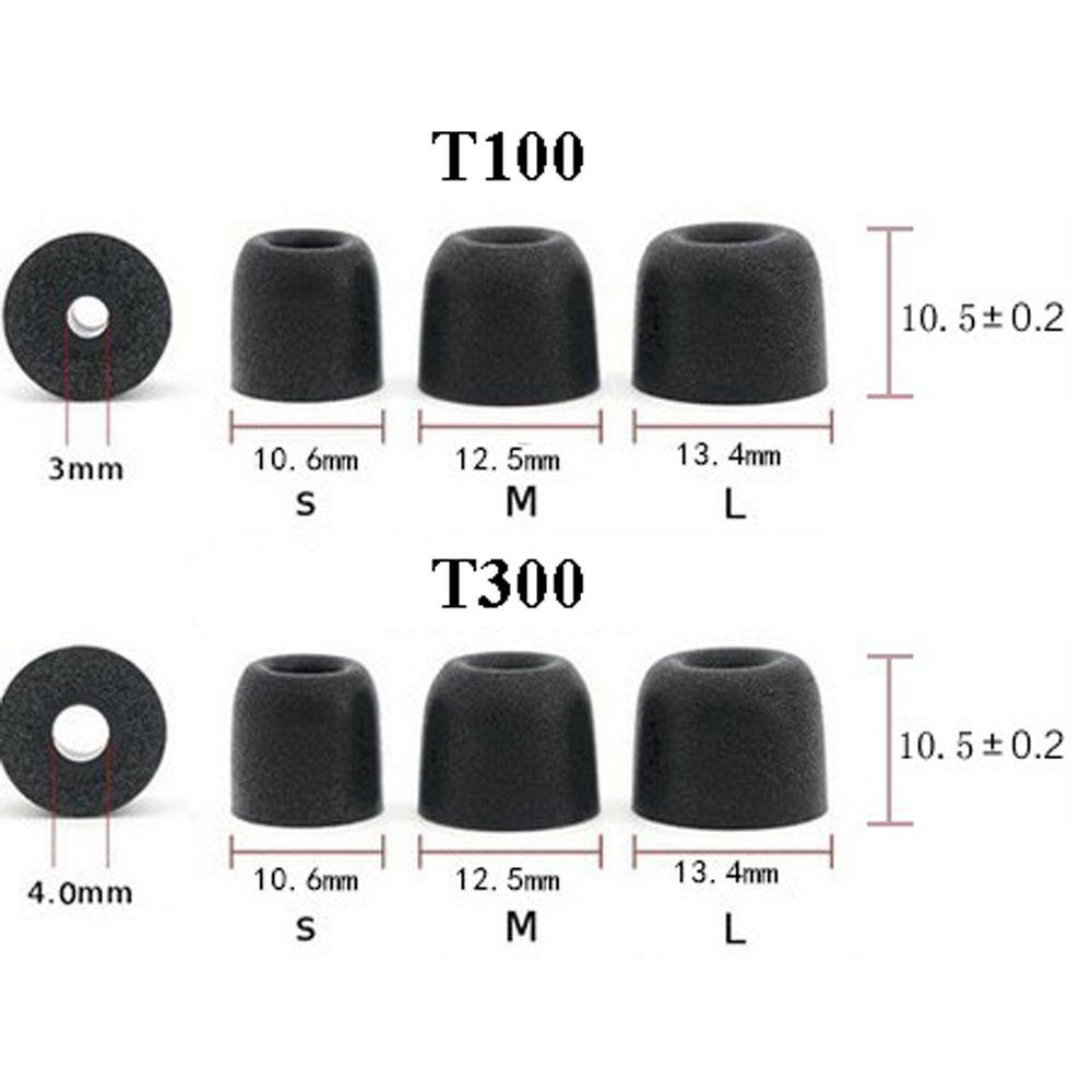 1 Paar Traagschuim Oordopjes Oorbeschermers T100 T200 T300 T400 Oordopjes Voor In-Ear Oortelefoon Lawaai Lsolerende Zachte Vervangende Oorpunten